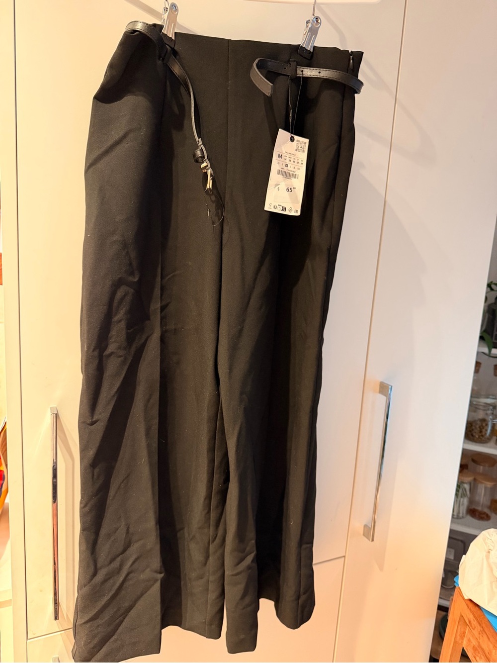 Classic High-Waist Black Wide-Leg Pants